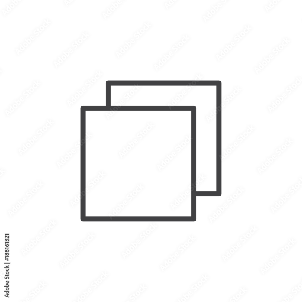 Copy line icon, outline vector sign, linear style pictogram isolated on white. Documents copy symbol, logo illustration. Editable stroke Copy line icon, outline vector sign, linear style pictogram isolated on white. Documents copy symbol, logo illustration. Editable stroke
