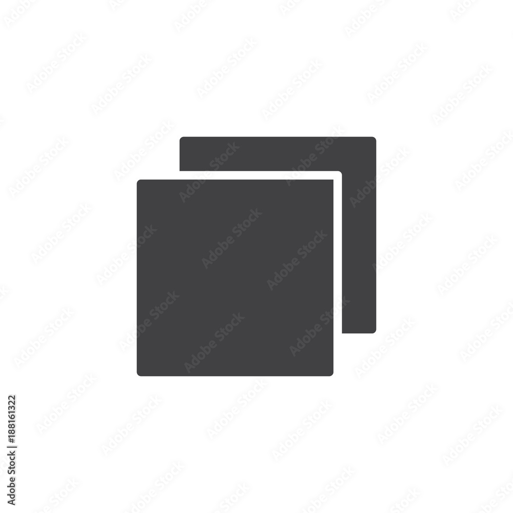 Copy icon vector, filled flat sign, solid pictogram isolated on white. Documents copy symbol, logo illustration. Copy icon vector, filled flat sign, solid pictogram isolated on white. Documents copy symbol, logo illustration.