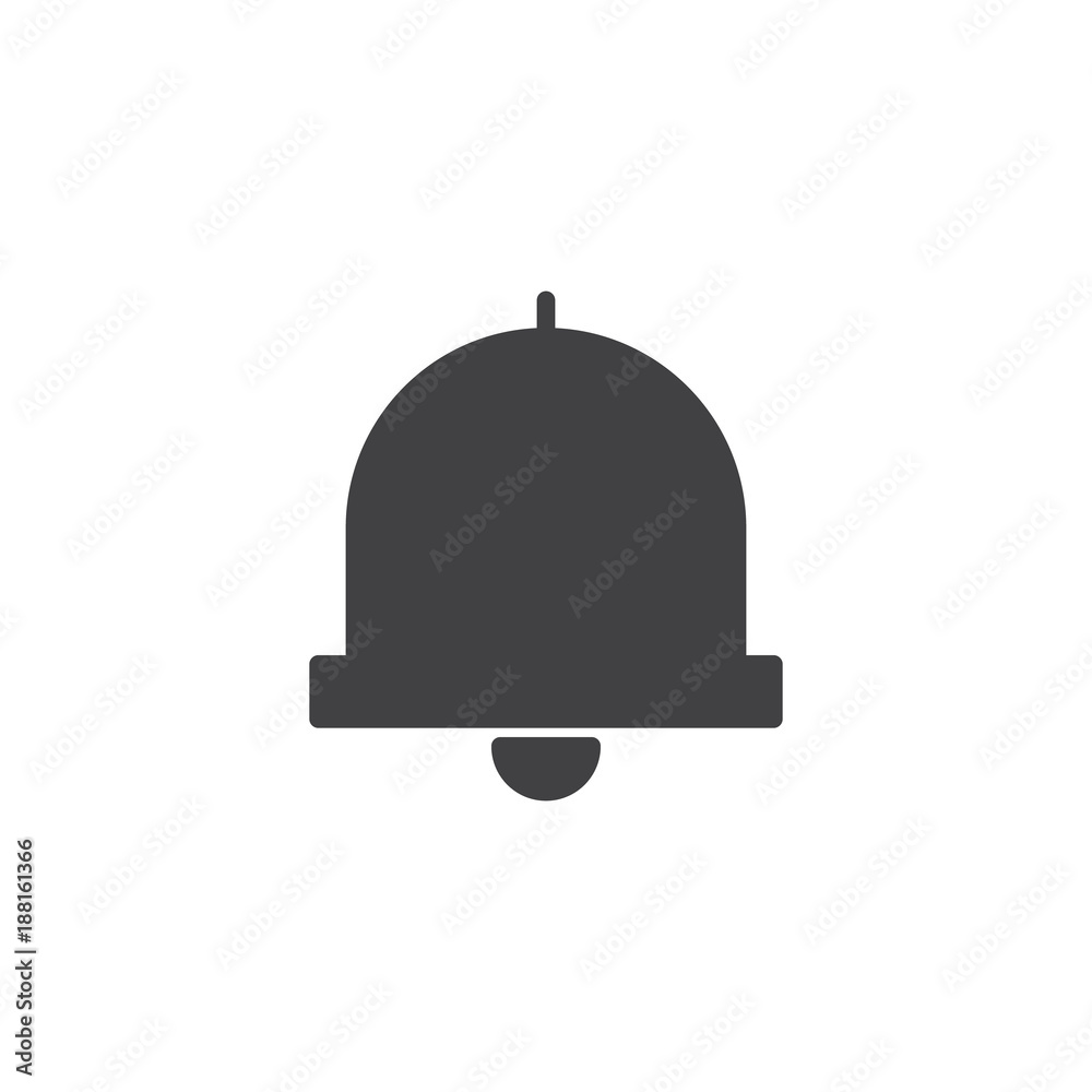 Notification bell icon vector, filled flat sign, solid pictogram isolated on white. Ring symbol, logo illustration. Notification bell icon vector, filled flat sign, solid pictogram isolated on white. Ring symbol, logo illustration.