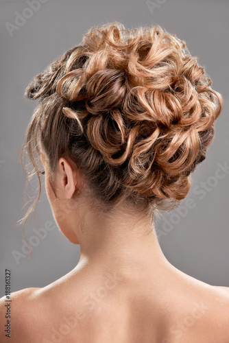 Woman with trendy hairstyle
