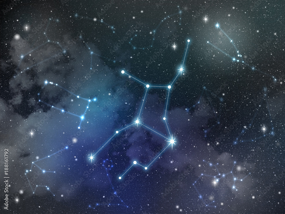 Obraz premium Virgo constellation star Zodiac