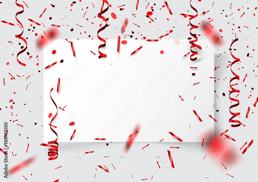 Red confetti celebration concept background .Vector illustration. Red confetti celebration concept background .Vector illustration.
