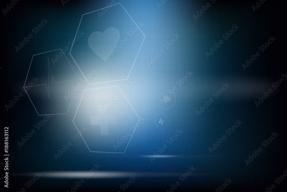 A medical abstract background dark tone & mood design.
