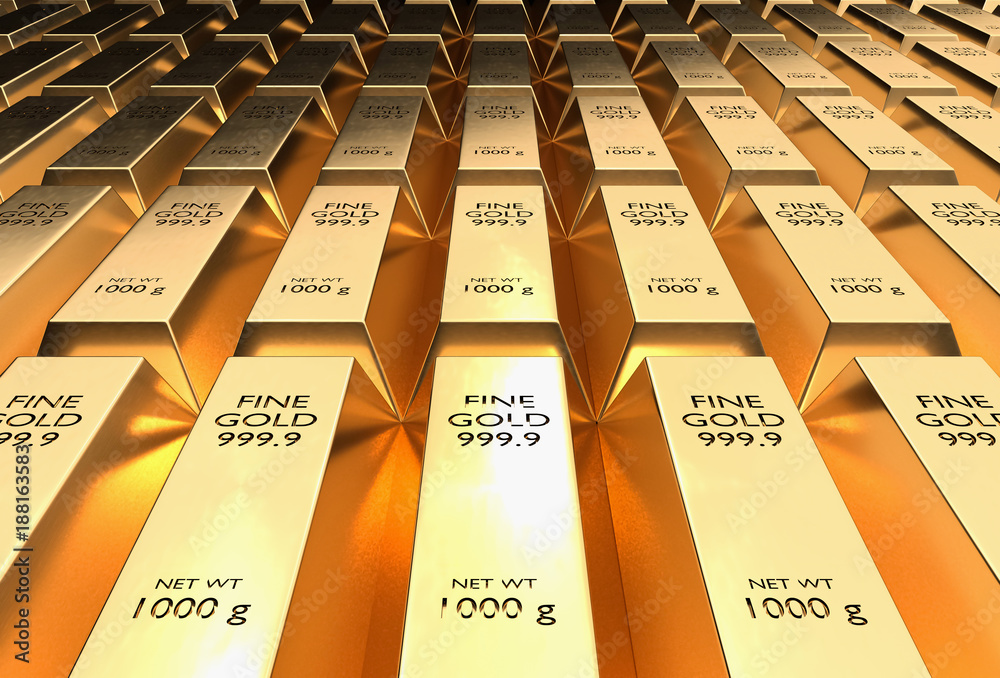 Gold bars - financial success and investment concept Gold bars - financial success and investment concept