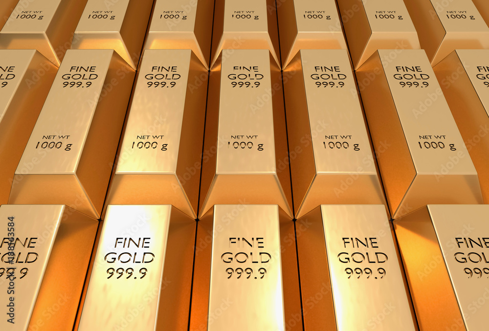 Gold bars - financial success and investment concept Gold bars - financial success and investment concept