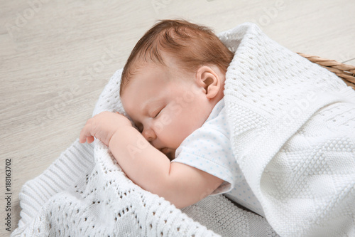 Cute newborn baby sleeping ...