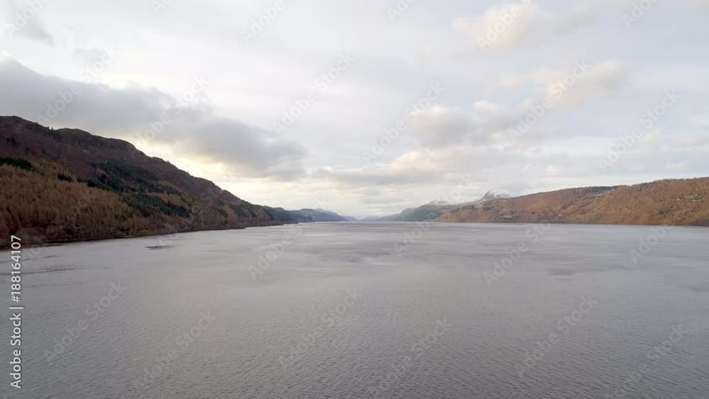 Aerial View of Loch Ness The Famous Lake in Scotland Aerial View of Loch Ness The Famous Lake in Scotland