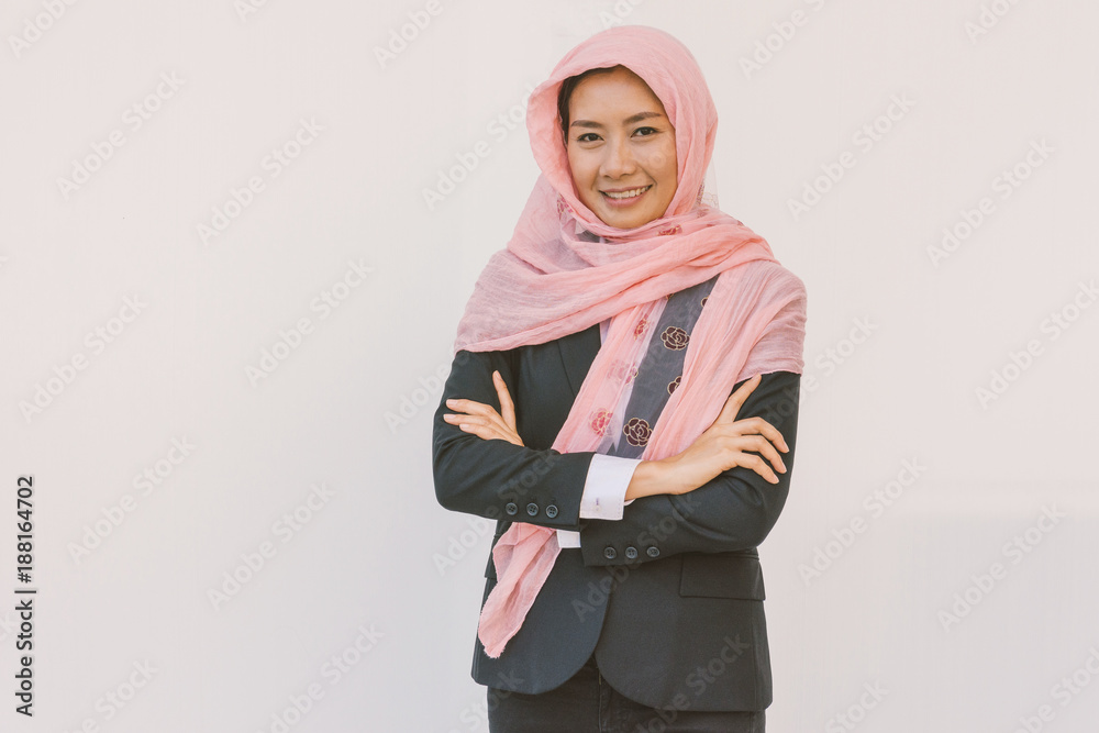 Beautiful modern asian muslim business woman Beautiful modern asian muslim business woman