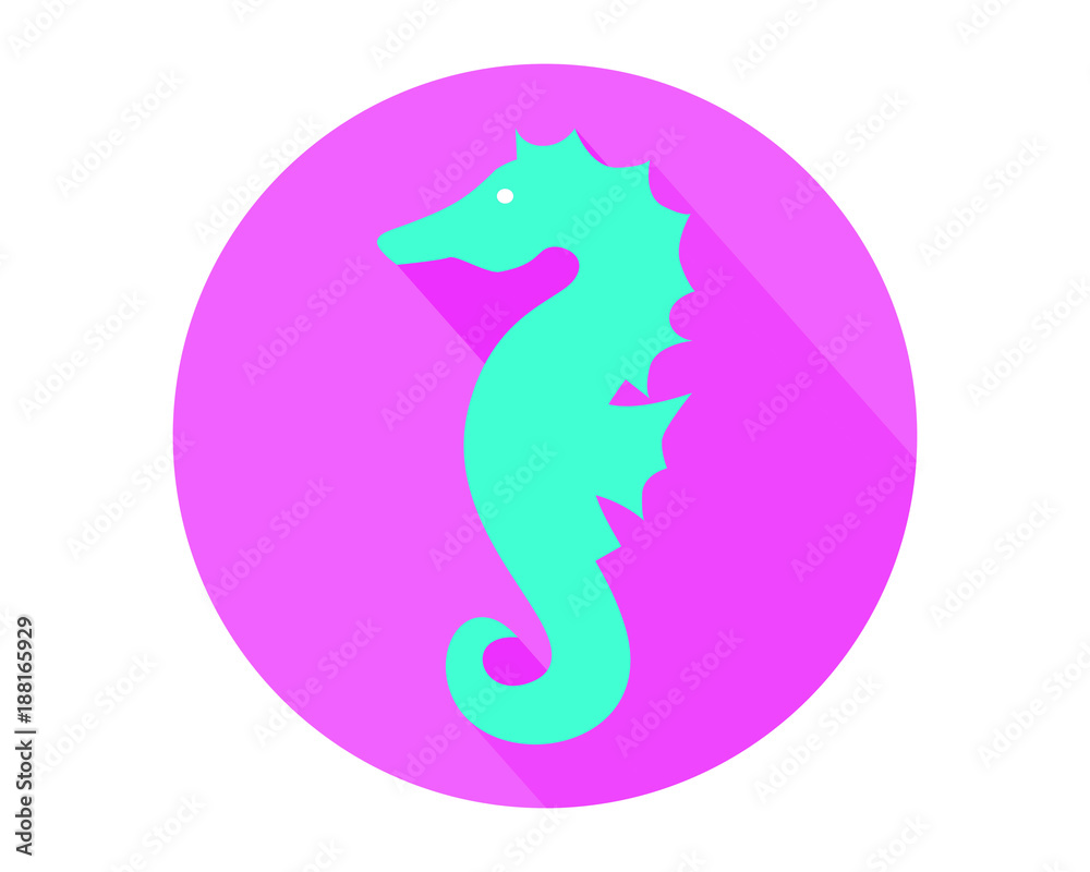 Obraz premium Seahorses icon silhouette image vector
