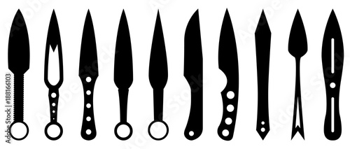 Knives silhouette set