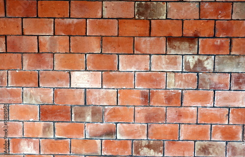 background wall texture.Red brick in old wall on my house..background wall texture. Old Red brick on wall in background 