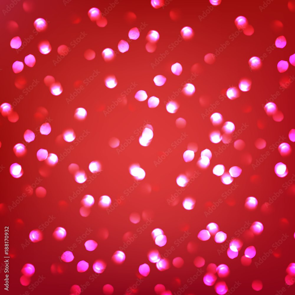 Glow light effect. Star burst with sparkles. Glitter defocused vector background. Abstract particles backdrop.