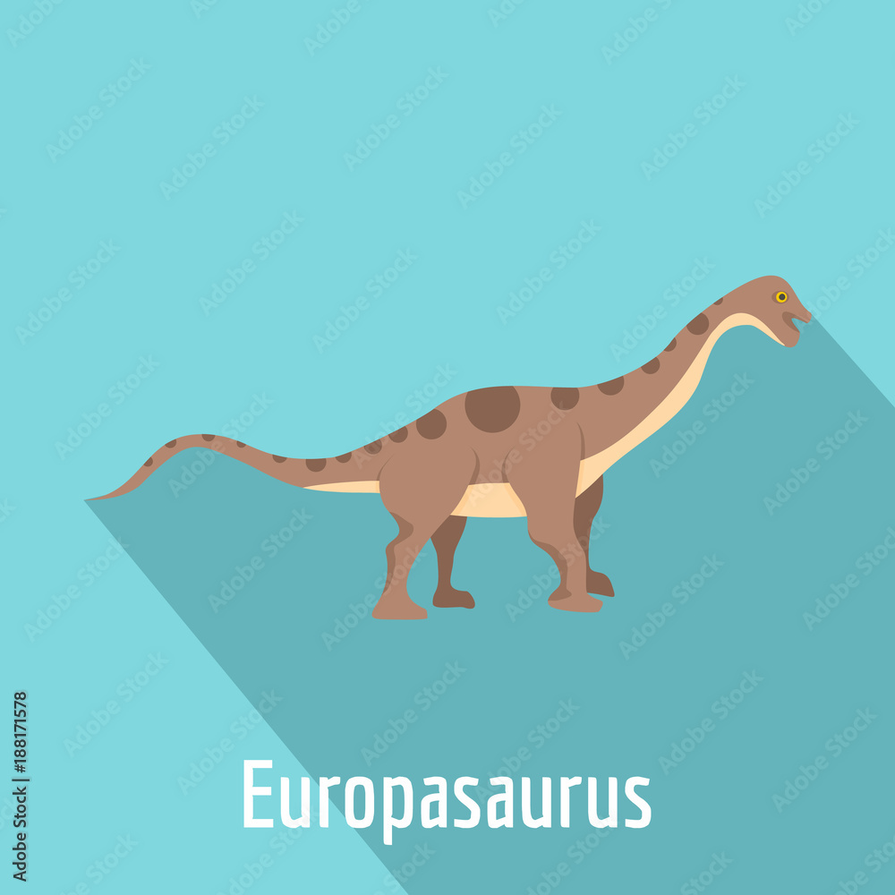 Europasaurus icon. Flat illustration of europasaurus vector icon for web.
