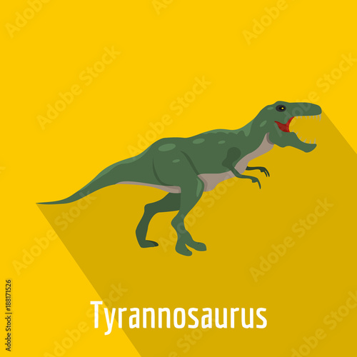 Tyrannosaurus icon. Flat illustration of tyrannosaurus vector icon for web.