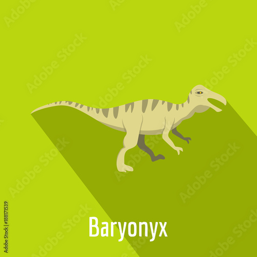 Baryonyx icon. Flat illustration of baryonyx vector icon for web.