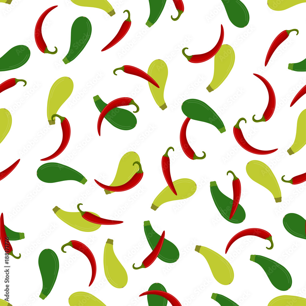 pattern with zucchini and pepper pattern with zucchini and pepper