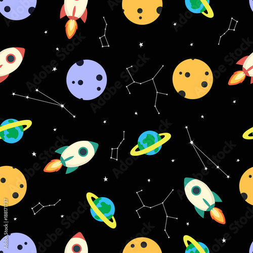 cosmic pattern with constellation