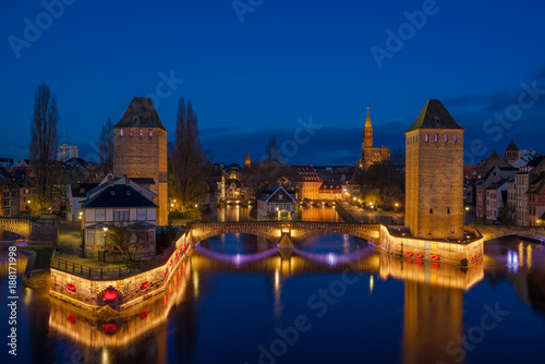 Ponts Couverts from the Barrage Vauban in Strasbourg France