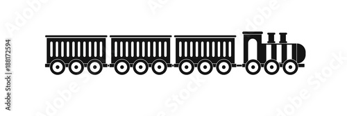 sedentary train icon. Simple illustration of sedentary train vector icon for web.