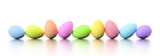 a row of dyed easter eggs