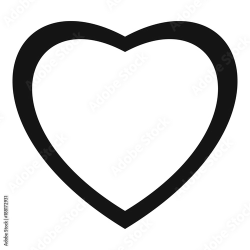 Fearless heart icon. Simple illustration of fearless heart vector icon for web.