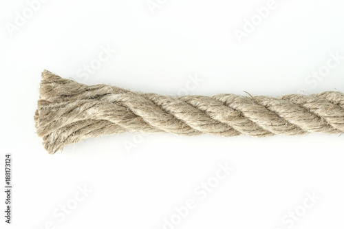 Photos Cut out fringe rope, isolated on white background