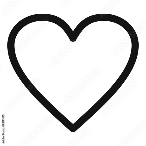 Ardent heart icon. Simple illustration of ardent heart vector icon for web. photo