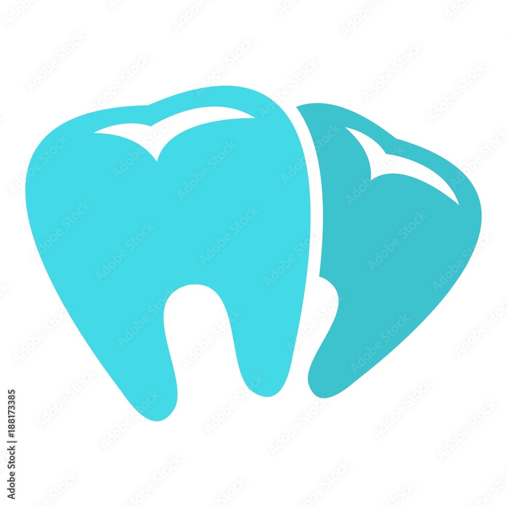 Bad tooth logo icon. Flat illustration of bad tooth, vector icon for web. Bad tooth logo icon. Flat illustration of bad tooth, vector icon for web.