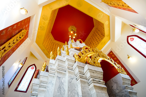 Inside view of Sinakarintra Stit Mahasantikhiri Pagoda photo