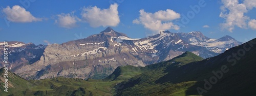 Mount Oldenhorn in summer. Scene near Gstaad, Switzerland.
