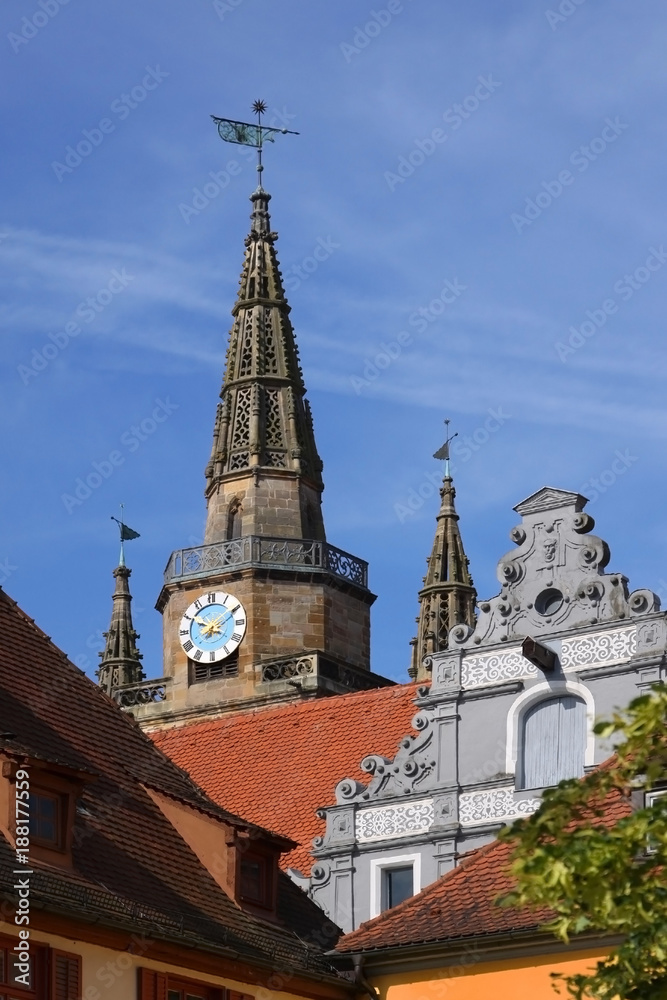 Ansbach, Bayern, Turm Johanniskirche, Deutschland