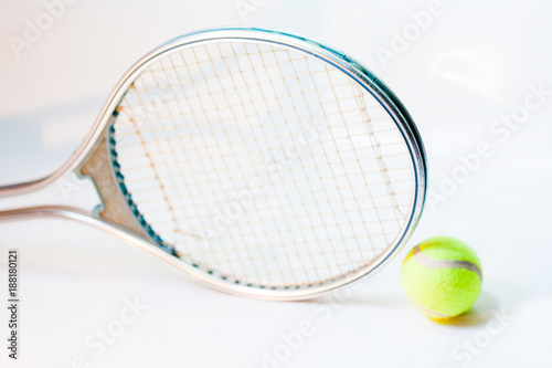Balls and rocket is a tennis sport. © Blackbird6911