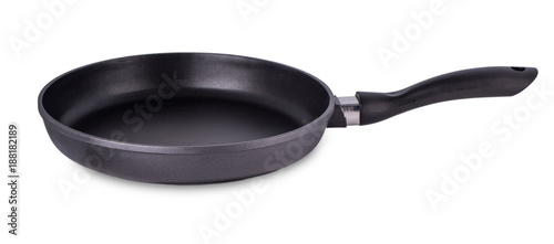 Frying pan isolated over white background.