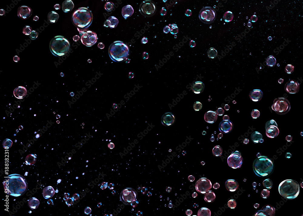 Bubbles on black background Bubbles on black background