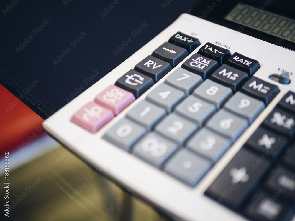 Calculator buttons Finance operation subtraction Business concept Calculator buttons Finance operation subtraction Business concept