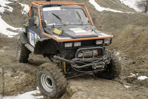 Slip on rough terrain on reinforced serial all-wheel drive jeeps 1