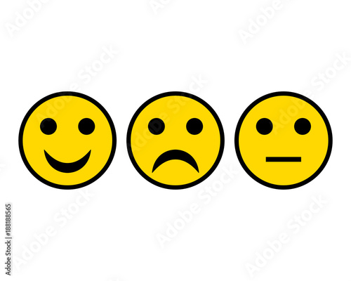 Smileys auf weiss