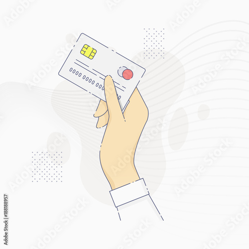 Hand holding credit card