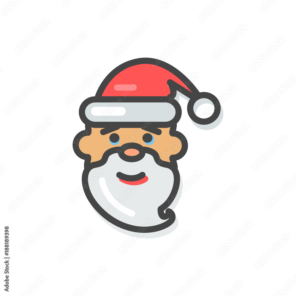 Santa Claus Icon Christmas Vector Illustration