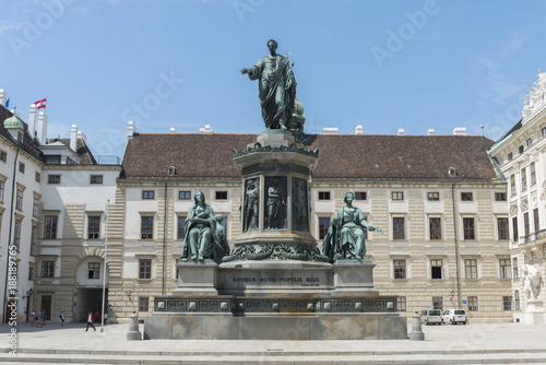 VIENNA, AUSTRIA - JULY 21, 2017: Statue of Emperor Francis II, Hofburg Palace. Vienna. Austria..