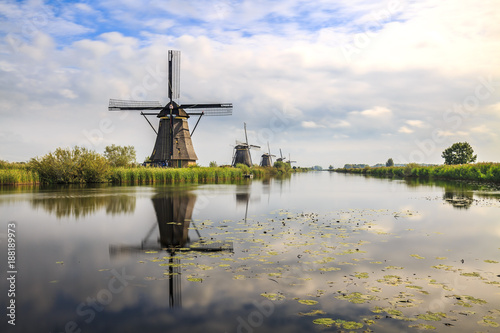 Traditional Dutch Windmills Kinderdijk World Unesco heritage © Sander Meertins