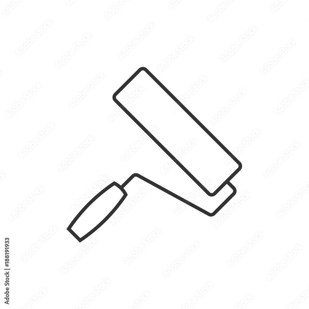Paint roller outline icon Paint roller outline icon