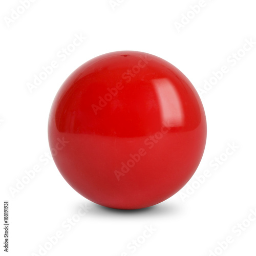 Red ball, Snooker Ball on white background