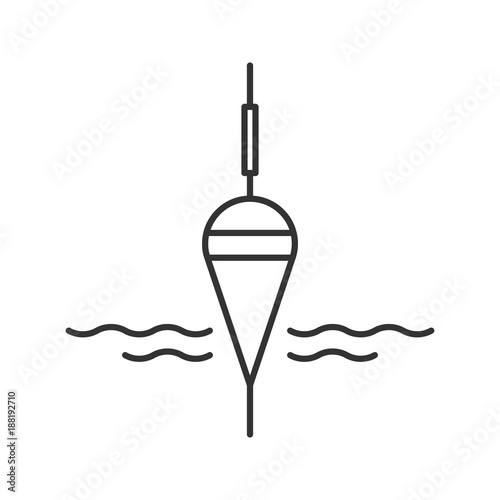 Fishing float linear icon