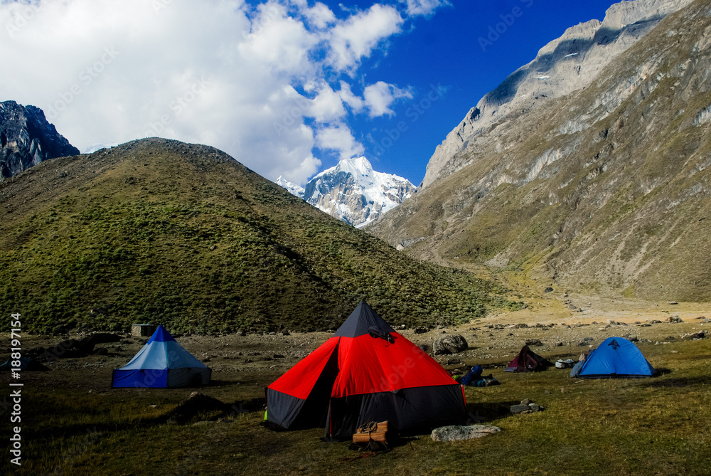 Base camp in Huayhuash