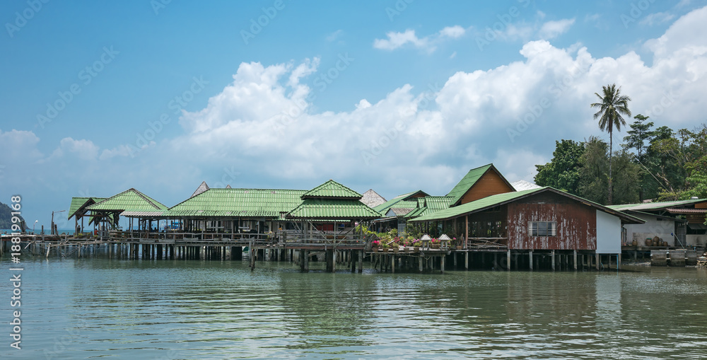 Houses on stilts in the fishing village of Bang Bao, Koh Chang, Thailand Houses on stilts in the fishing village of Bang Bao, Koh Chang, Thailand