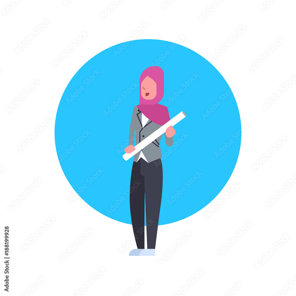 Arabic Woman Icon Wearing Traditional Clothes Full Length Arab Businesswoman, Muslim Female Avatar Flat Vector Illustration Arabic Woman Icon Wearing Traditional Clothes Full Length Arab Businesswoman, Muslim Female Avatar Flat Vector Illustration