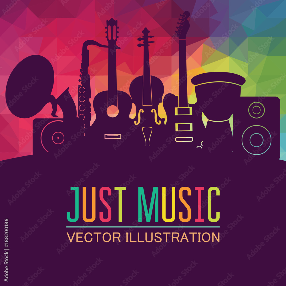 Fotografie Colorful music background