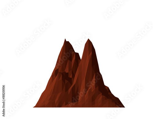 Mountain rock. Isolated on ...