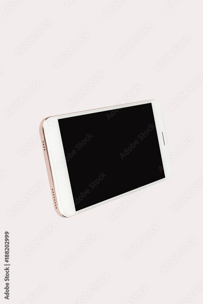 White isolated smart phone